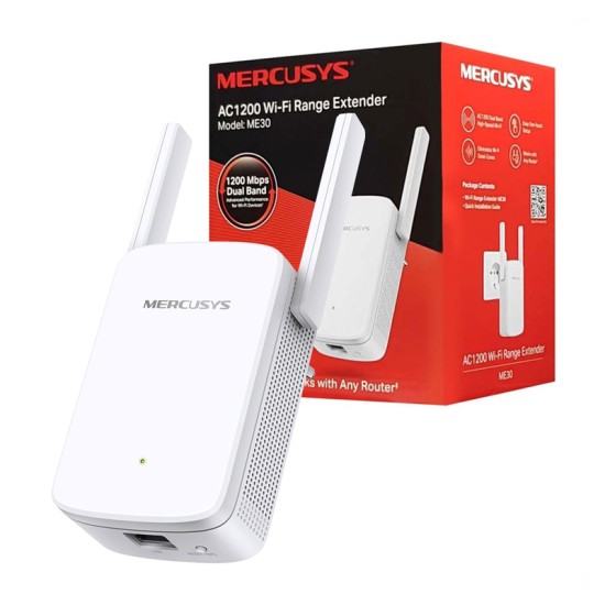 EXTENSOR DE ALCANCE WI-FI MERCUSYS ME30 1200MBPS EXTENSOR DE ALCANCE WI-FI MERCUSYS ME30 1200MBPS